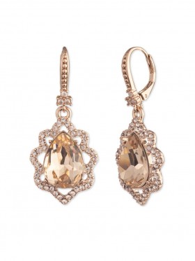 Women Marchesa Jewelry | Poised Rose Drop Earring Rose Gold