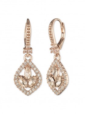 Women Marchesa Jewelry | Poised Rose Mini Drop Earring Rose Gold