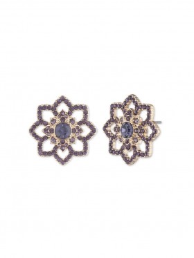 Women Marchesa Jewelry | Tanzanite Lace Floral Button Tanzanite