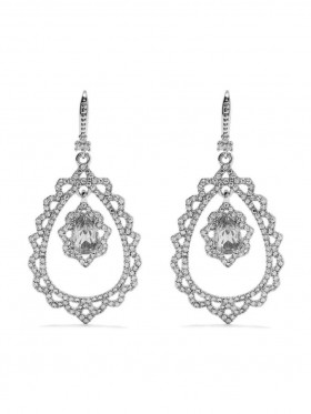 Women Marchesa Jewelry | Teardrop Chandelier Earring Crystal