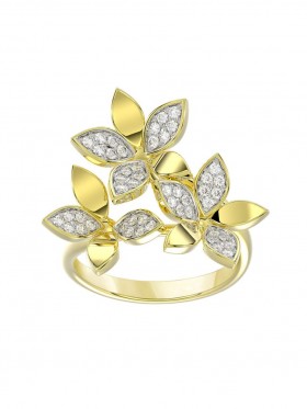 Women Marchesa Jewelry | Wild Flower Yellow Gold Ring Yellow Gold