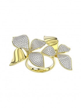Women Marchesa Jewelry | Wild Flower Yellow Gold Ring Yellow Gold
