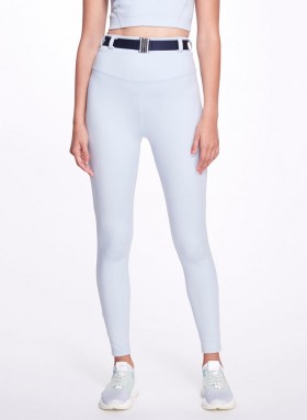Women Marchesa Marchesa Active | Light Blue High Waisted Legging With Belt Waistband Zen Blue