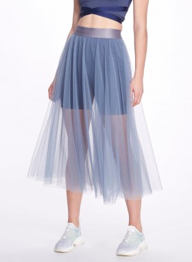 Women Marchesa Marchesa Active | Sheer Blue Tulle Skirt Zen Blue
