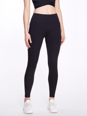 Women Marchesa Marchesa Active | Women's Mid Rise Full-Length Black Leggings Black