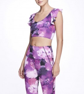 Women Marchesa Tops | Crystal Printed Bra Raspberry Multi