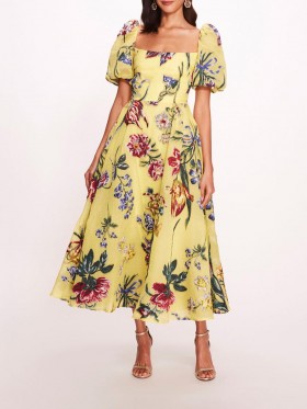 Women Marchesa Dresses | Alexander Bubble Dress Yellow Multi