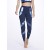 Women Marchesa Bottoms | Navy Blue High Waisted Legging With Floral Print Detail Navy Multi