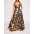 Women Marchesa Dresses | Lotus Sequin Gown Black Gold