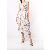 Women Marchesa Dresses | Twisted Tiered Linen Day Dress Blush Multi