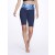 Women Marchesa Marchesa Active | Navy Biker Short With Mesh And Floral Print Waistband Navy Multi