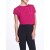 Women Marchesa Marchesa Active | Raspberry Pink Relaxed Crop Top With Short Sleeves Raspberry