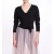 Women Marchesa Tops | Black Wrap Sweater Black