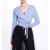 Women Marchesa Tops | Light Blue Wrap Sweater Zen Blue