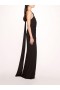  여성 마르케사 드레스 | 비대칭 매트 가운 블랙