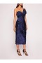  여성 마르케사 드레스 | 로터스 스팽글 미디 드레스 네이비