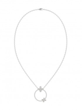  여성 마르케사 주얼리 | 플로럴 화이트 골드 펜던트 목걸이 화이트 골드