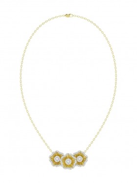  여성 마르케사 주얼리 | 헤일로 플라워 옐로우 펜던트 목걸이 옐로우 골드
