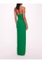  Marchesa-klänningar för kvinnor | Twist Crepe Column Gown Emerald