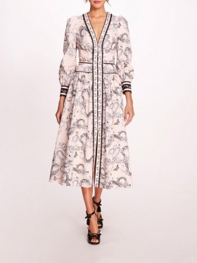  Marchesa-klänningar för kvinnor | Tansy Midi-klänning Blush Multi